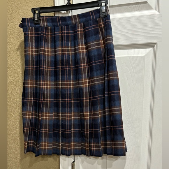 Talbots Plaid Print Pleated Skirt size 8 - Picture 7 of 9